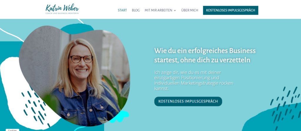 Screenshot Webseite im Februar