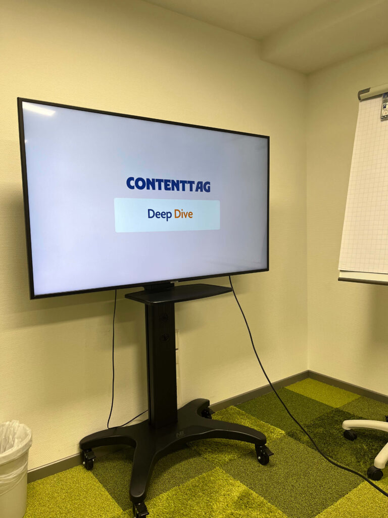 Bildschirm mit Aufschrift: Contenttag