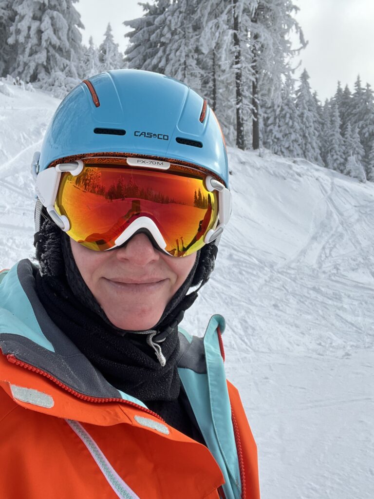 Katrin Weber im Schnee